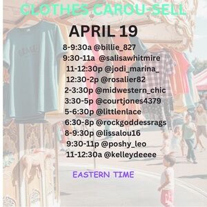 April 19 Carou-Sell Train 🚂